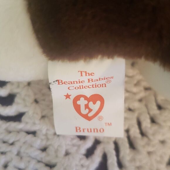 Vintage 1997 Ty Beanie Baby BRUNO the Terrier Dog - Picture 7 of 8